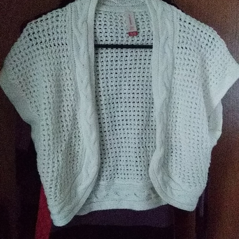 White Knit Cover up